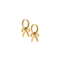 Huggie Charm Earrings - Sadie Bow Gold - LINNY CO WholesaleMetals
