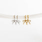 Huggie Charm Earrings - Sadie Bow Silver - LINNY CO WholesaleMetals