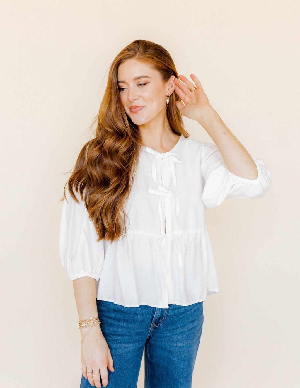 Huggie Charm Earrings - Willa Heart Gold - LINNY CO WholesaleMetals