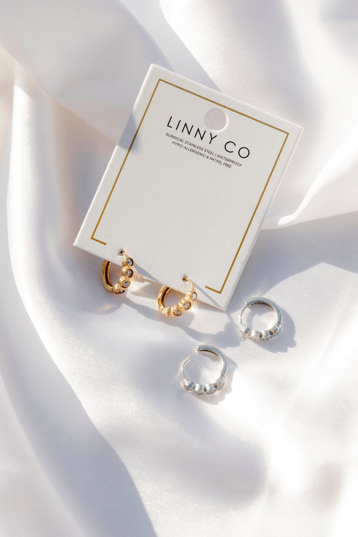 Huggie Earrings - Colette Silver - LINNY CO WholesaleStuds