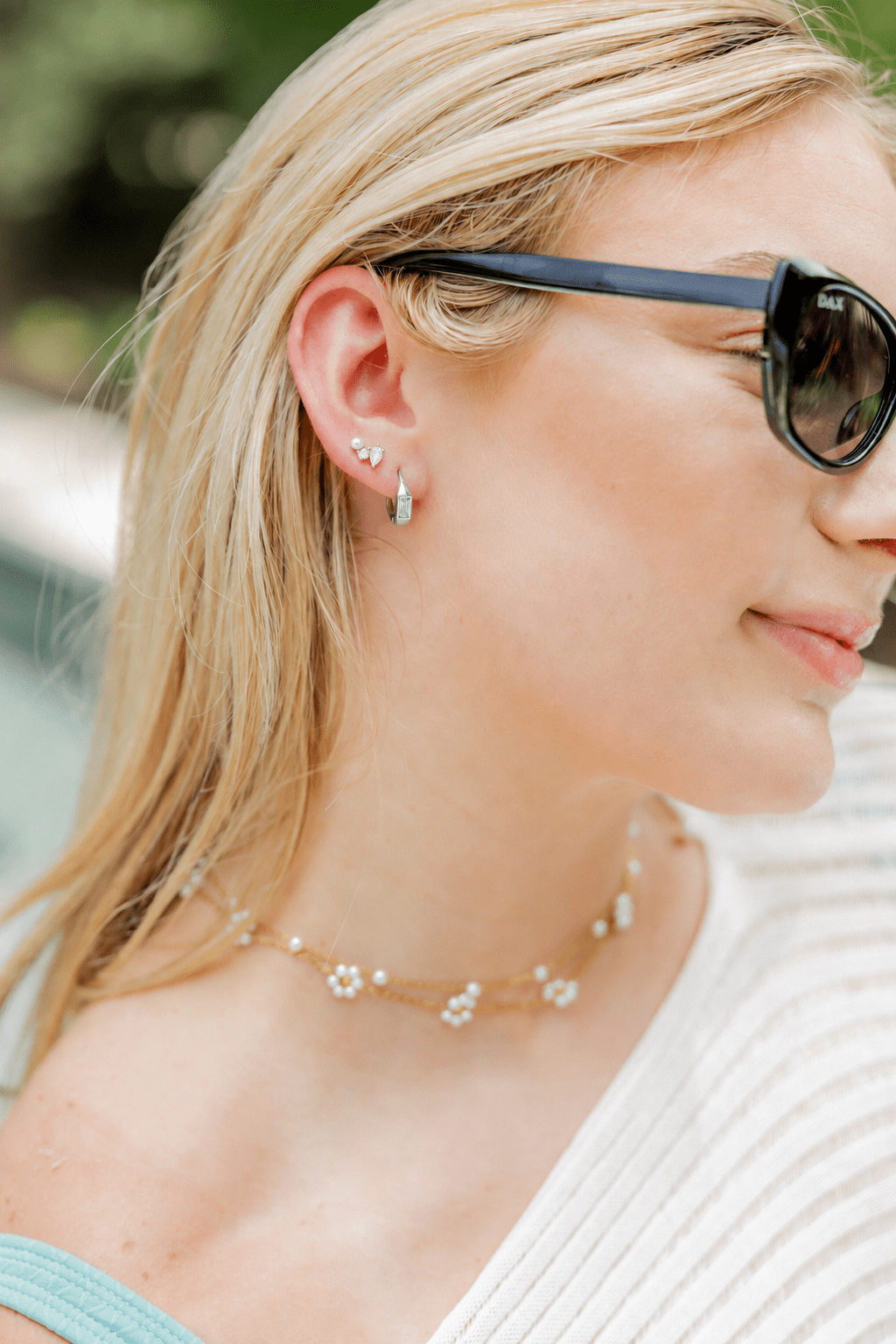 Huggie Earrings - Lottie Silver - LINNY CO WholesaleStuds