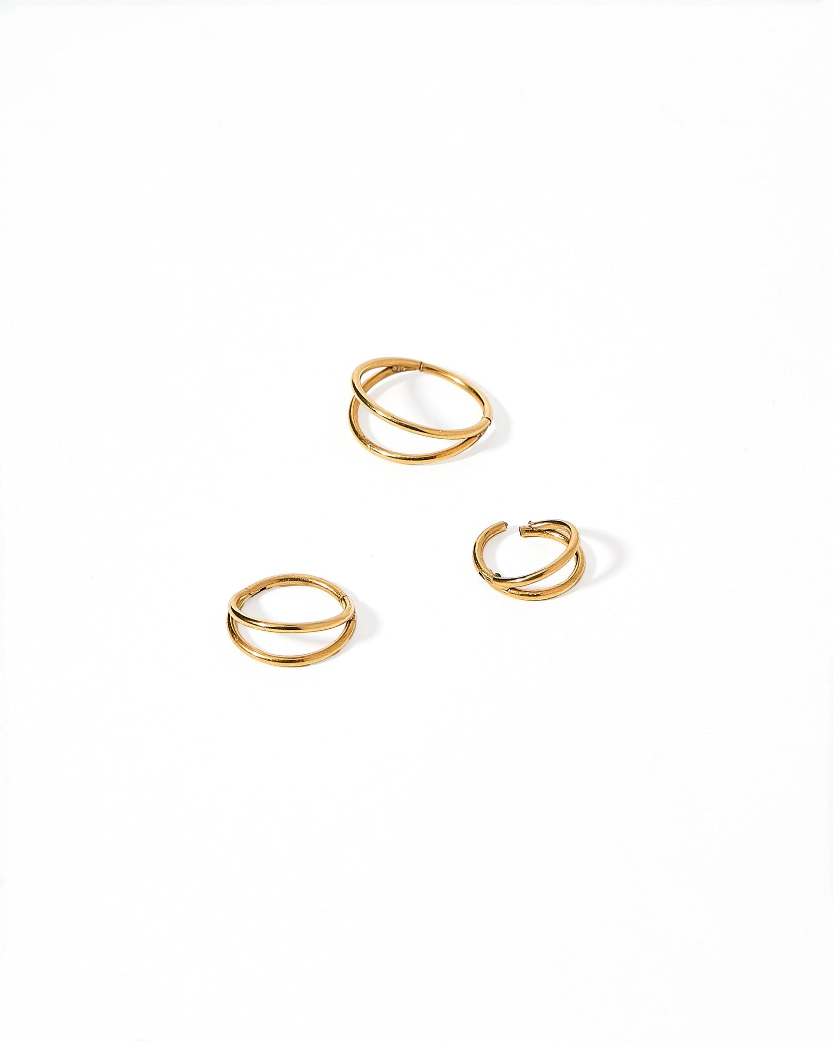 Huggie Earrings - Nylah Gold 10mm - LINNY CO WholesaleStuds