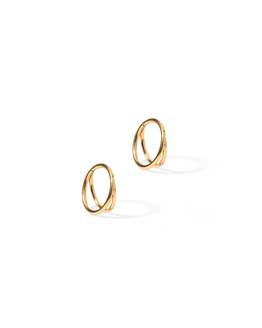 Huggie Earrings - Nylah Gold 10mm - LINNY CO WholesaleStuds