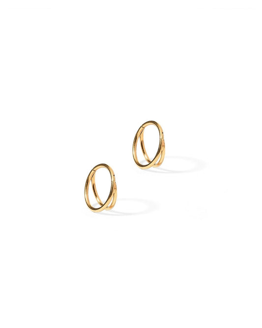 Huggie Earrings - Nylah Gold 10mm - LINNY CO WholesaleStuds
