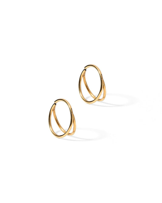 Huggie Earrings - Nylah Gold 12mm - LINNY CO WholesaleStuds