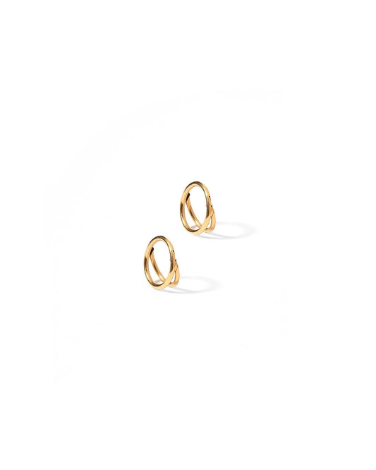 Huggie Earrings - Nylah Gold 8mm - LINNY CO WholesaleStuds