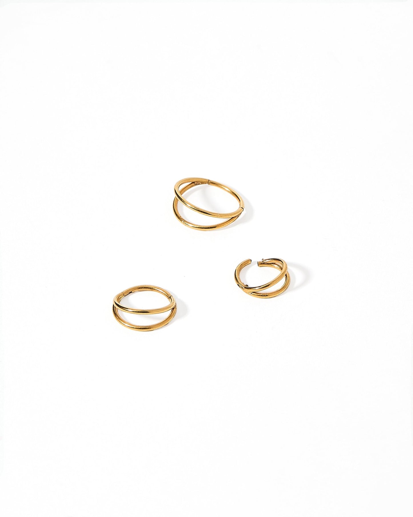 Huggie Earrings - Nylah Gold 8mm - LINNY CO WholesaleStuds