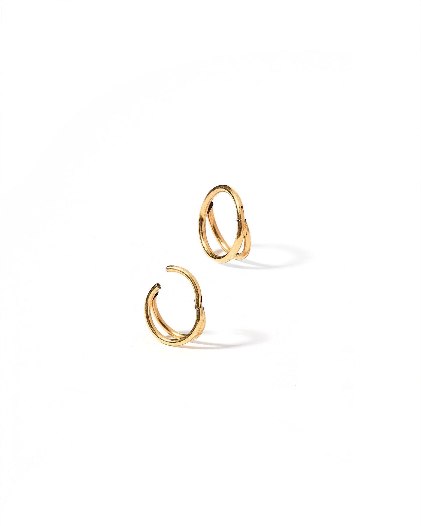 Huggie Earrings - Nylah Gold 8mm - LINNY CO WholesaleStuds