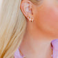 Huggie Earrings - Scarlett Hoop Gold 12mm CZ - LINNY CO WholesaleMetals