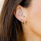 Huggie Earrings - Scarlett Hoop Gold 12mm CZ - LINNY CO WholesaleMetals