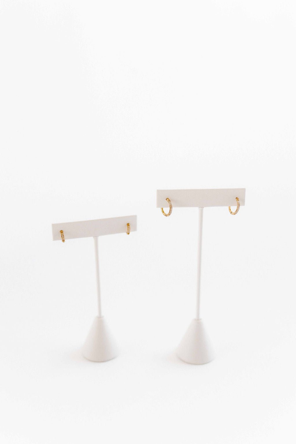 Huggie Earrings - Scarlett Hoop Gold 12mm CZ - LINNY CO WholesaleMetals