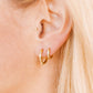Huggie Earrings - Scarlett Hoop Gold 8mm CZ - LINNY CO WholesaleMetals