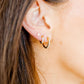 Huggie Earrings - Scarlett Hoop Gold 8mm CZ - LINNY CO WholesaleMetals