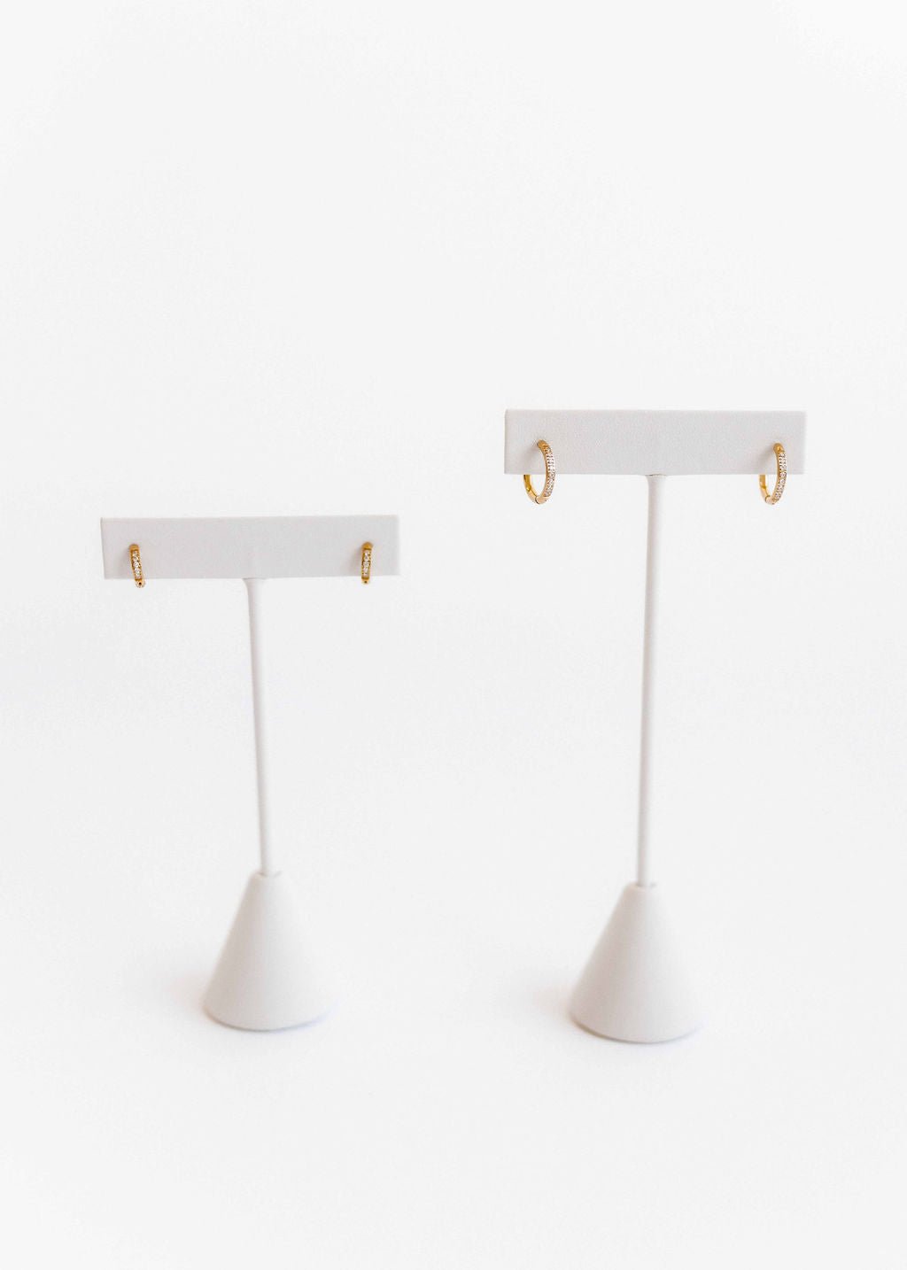 Huggie Earrings - Scarlett Hoop Gold 8mm CZ - LINNY CO WholesaleMetals