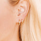 Huggie Earrings - Scarlett Hoop Gold 8mm CZ - LINNY CO WholesaleMetals