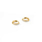 Huggie Earrings - Scarlett Hoop Gold 8mm Pearl - LINNY CO WholesaleStuds