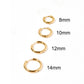 Huggie Earrings - Scarlett Hoop Gold 8mm - LINNY CO WholesaleMetals