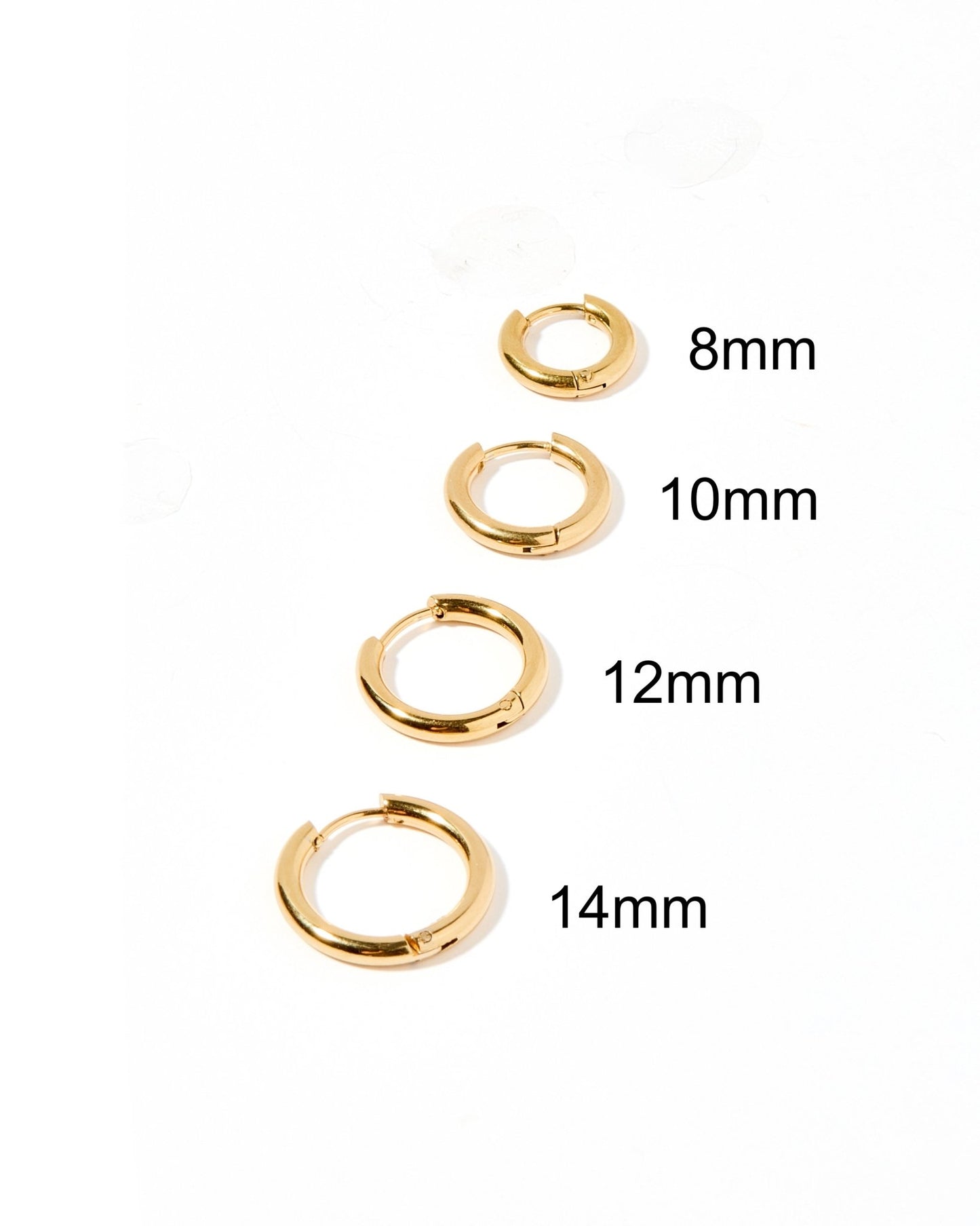 Huggie Earrings - Scarlett Hoop Gold 8mm - LINNY CO WholesaleMetals