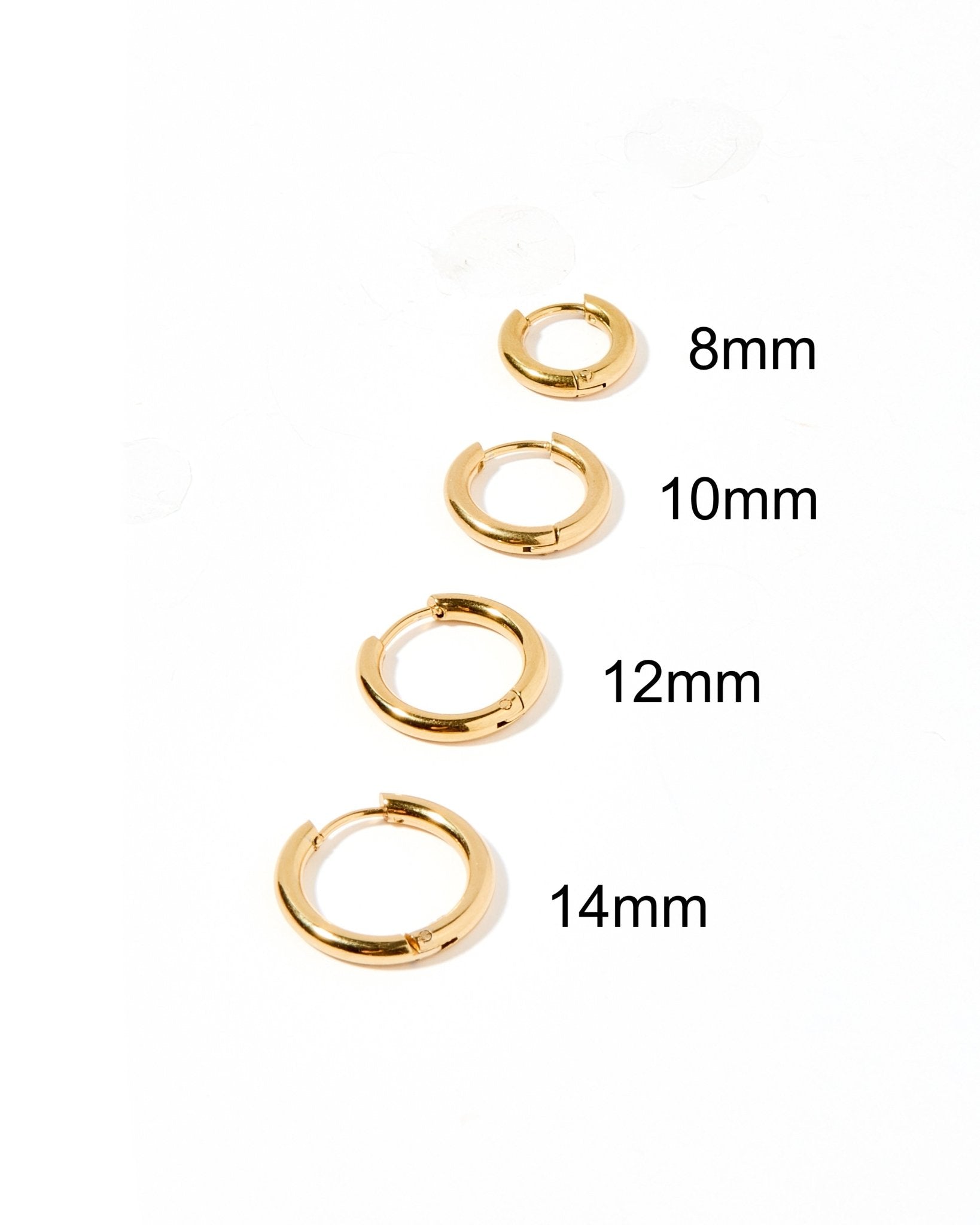 Huggie Earrings - Scarlett Hoop Gold 8mm - LINNY CO WholesaleMetals