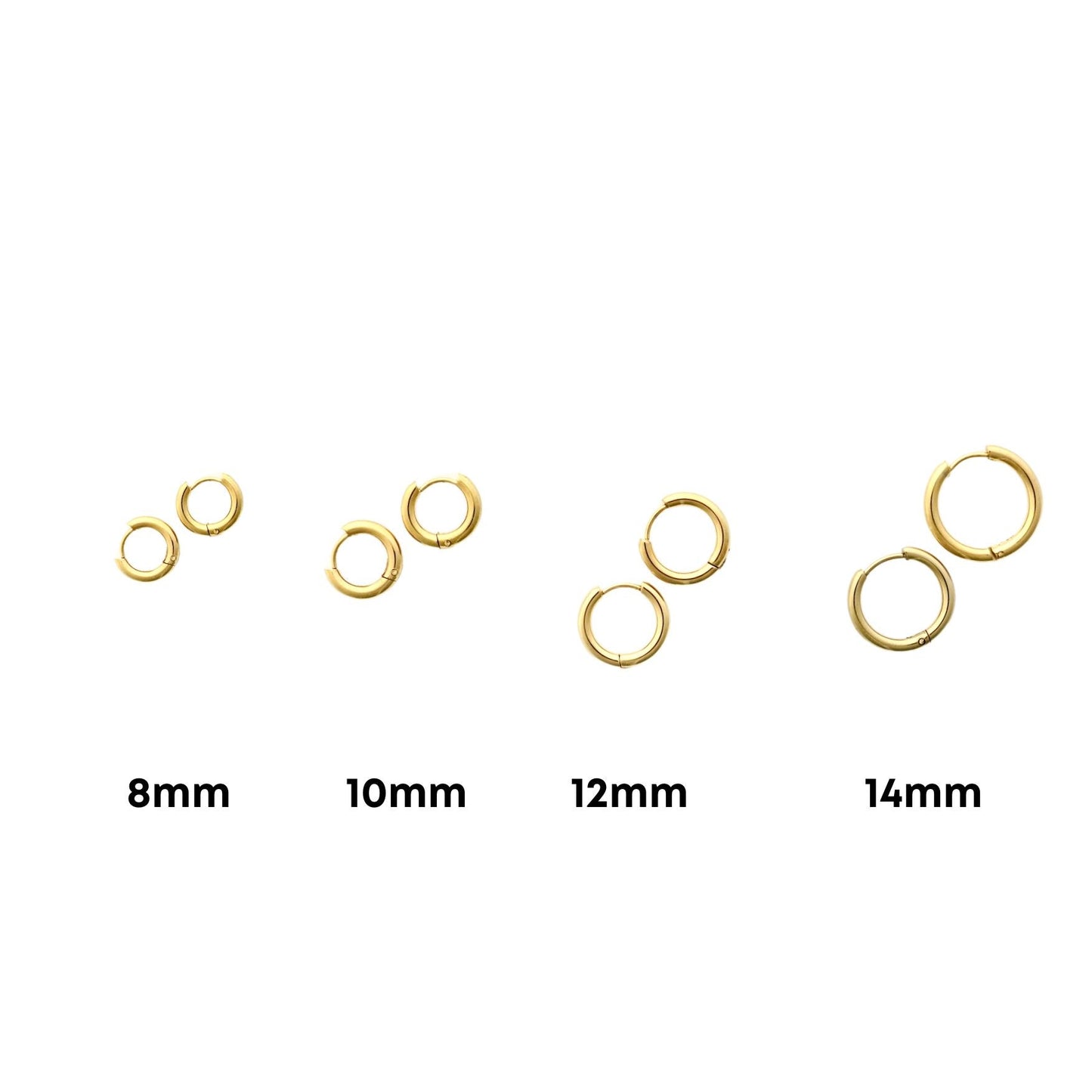 Huggie Earrings - Scarlett Hoop Gold 8mm - LINNY CO WholesaleMetals