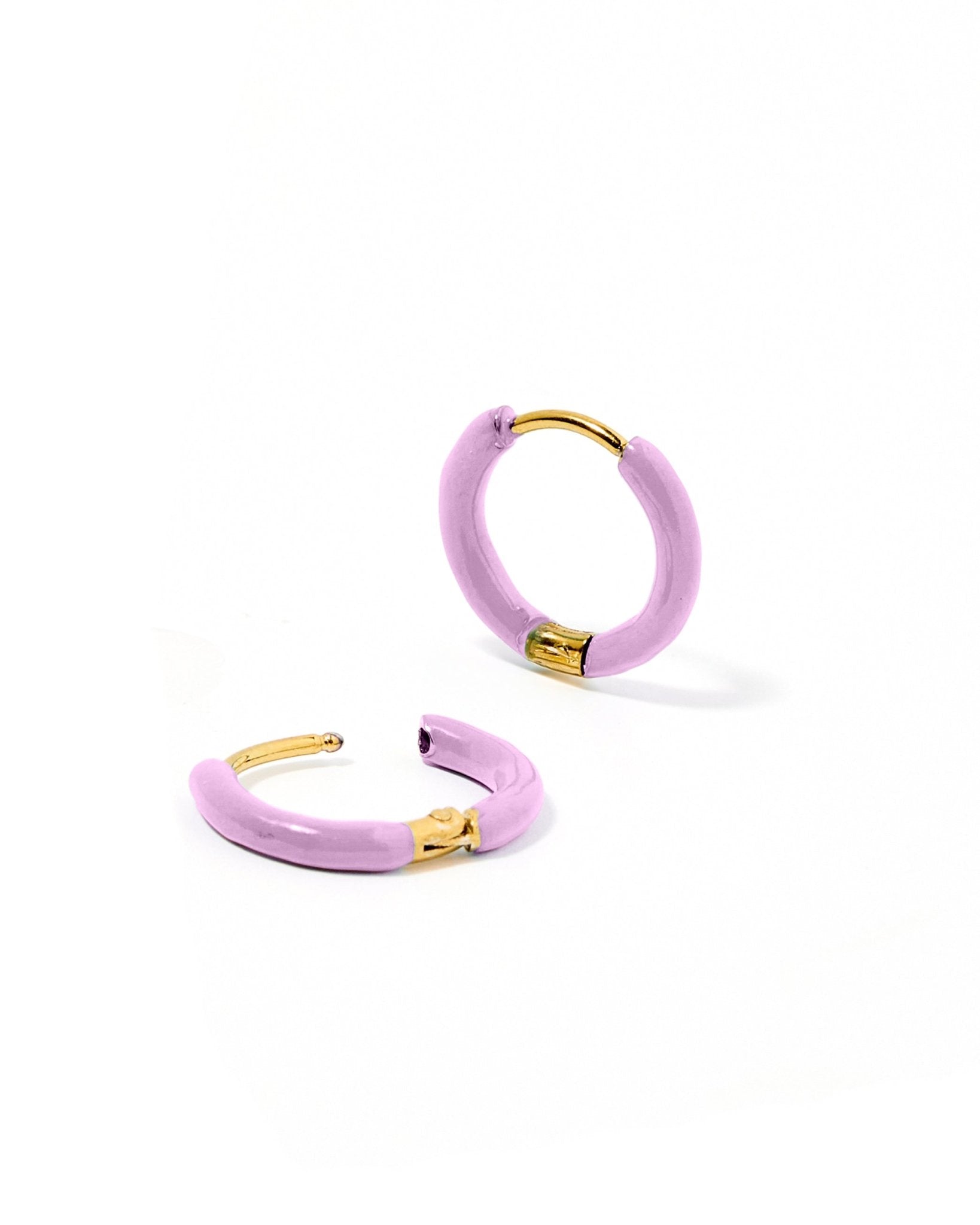 Huggie Earrings - Scarlett Hoop Purple 12mm - LINNY CO WholesaleMetals