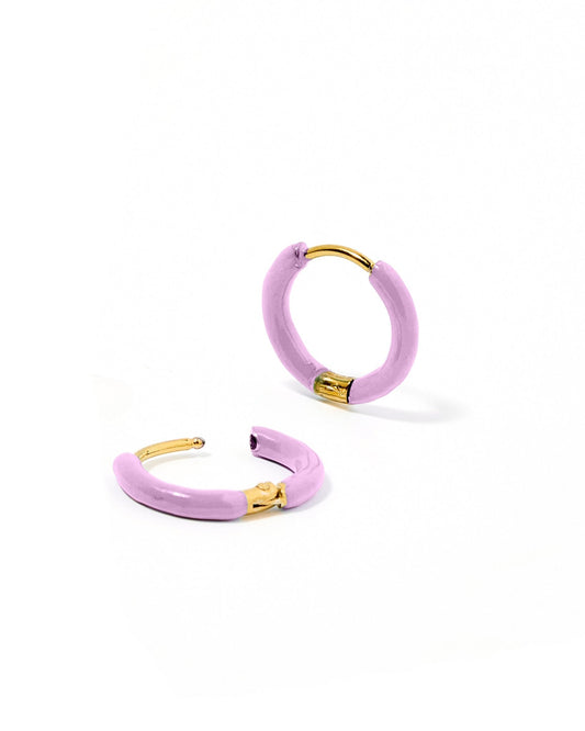 Huggie Earrings - Scarlett Hoop Purple 12mm - LINNY CO WholesaleMetals