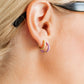 Huggie Earrings - Scarlett Hoop Purple 12mm - LINNY CO WholesaleMetals