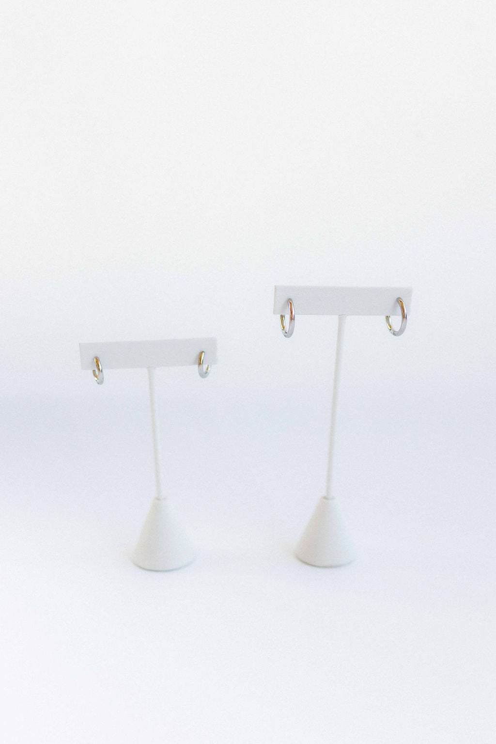 Huggie Earrings - Scarlett Hoop Silver 10mm - LINNY CO WholesaleMetals