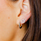 Huggie Earrings - Scarlett Hoop Silver 10mm - LINNY CO WholesaleMetals