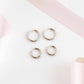 Huggie Earrings - Scarlett Hoop Silver 14mm - LINNY CO WholesaleMetals