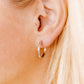 Huggie Earrings - Scarlett Hoop Silver 14mm - LINNY CO WholesaleMetals
