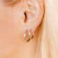 Huggie Earrings - Scarlett Hoop Silver 14mm - LINNY CO WholesaleMetals