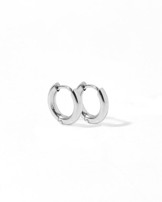 Huggie Earrings - Scarlett Hoop Silver 8mm - LINNY CO WholesaleMetals