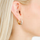 Huggie Earrings - Scarlett Hoop Two - Tone 12mm - LINNY CO WholesaleMetals