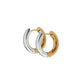 Huggie Earrings - Scarlett Hoop Two - Tone 12mm - LINNY CO WholesaleMetals