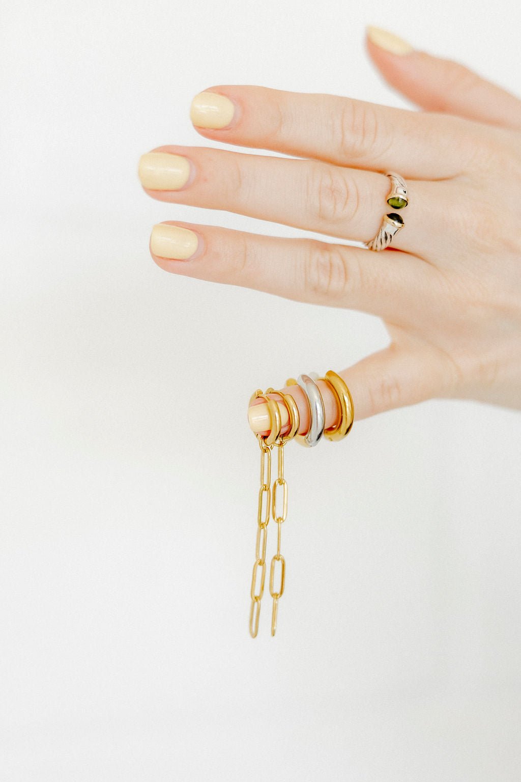 Huggie Earrings - Scarlett Hoop Two - Tone 12mm - LINNY CO WholesaleMetals