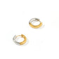 Huggie Earrings - Scarlett Hoop Two - Tone 12mm - LINNY CO WholesaleMetals