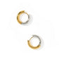 Huggie Earrings - Scarlett Hoop Two - Tone 12mm - LINNY CO WholesaleMetals