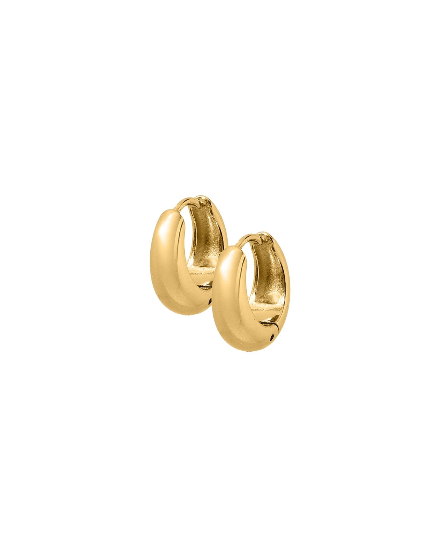Huggie Earrings - Sunday Hoop Gold 12mm - LINNY CO WholesaleMetals