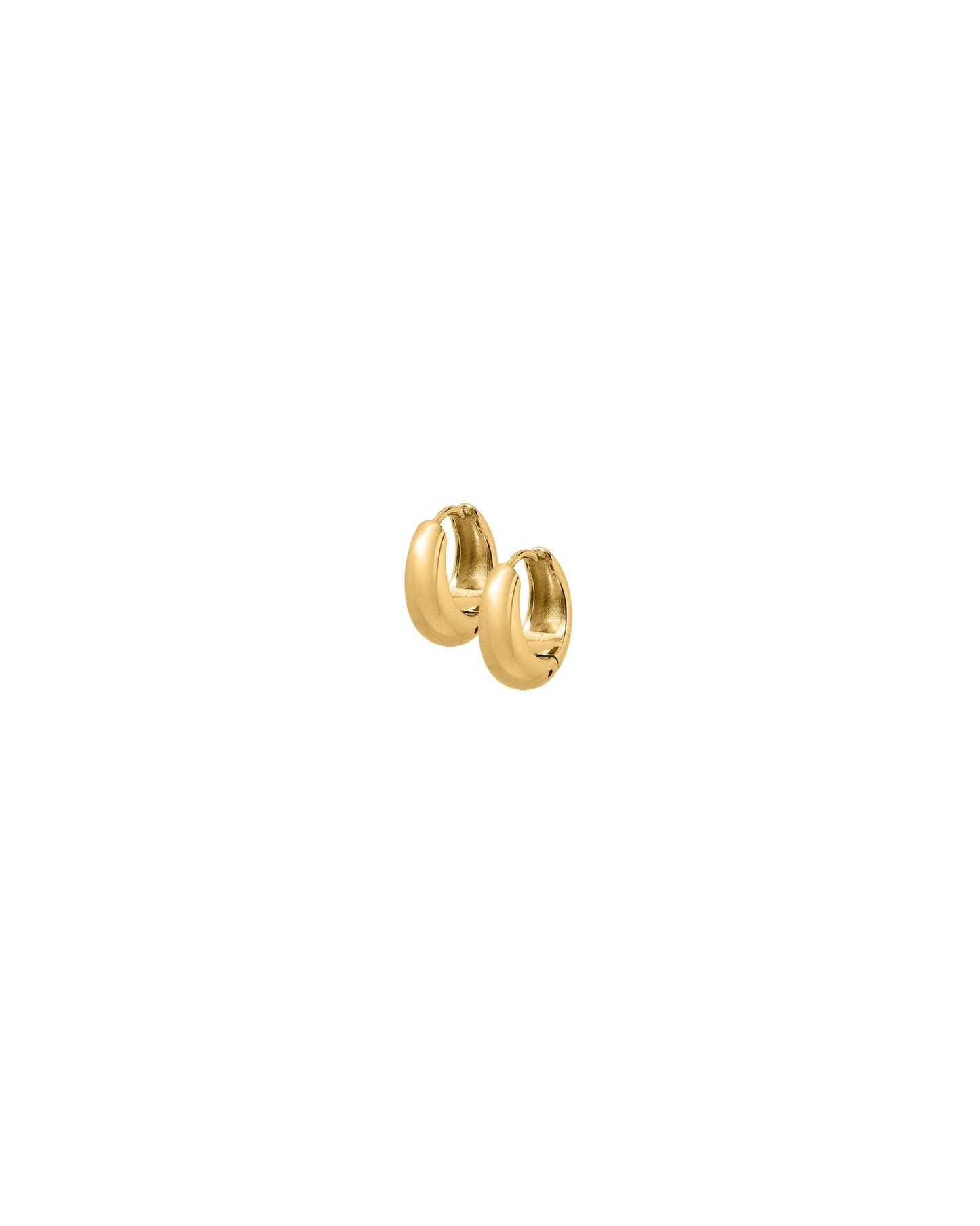 Huggie Earrings - Sunday Hoop Gold 8mm - LINNY CO WholesaleMetals