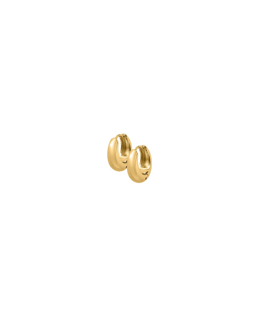 Huggie Earrings - Sunday Hoop Gold 8mm - LINNY CO WholesaleMetals