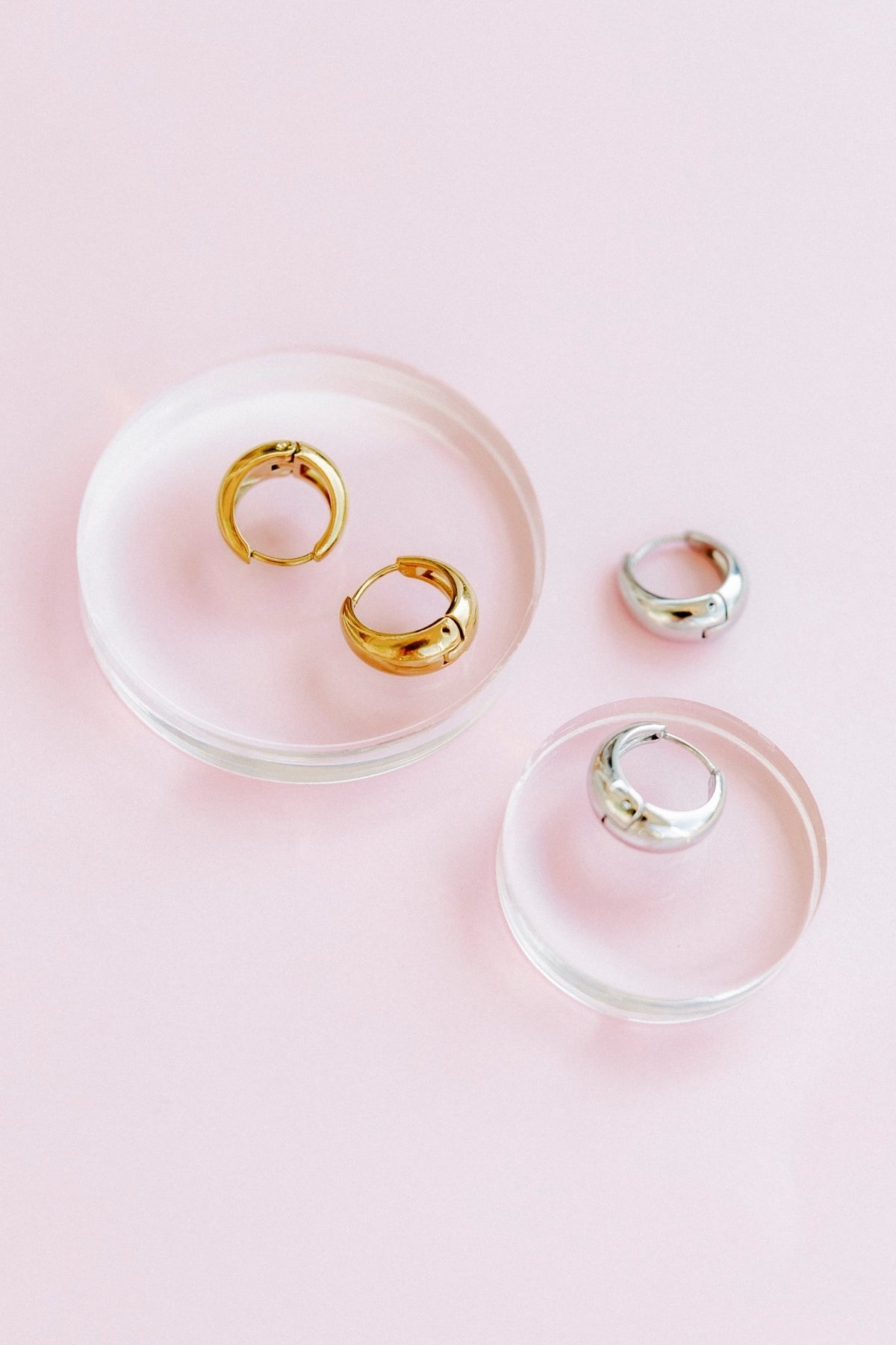 Huggie Earrings - Sunday Hoop Silver 12mm - LINNY CO WholesaleMetals