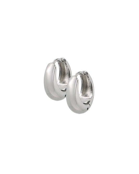 Huggie Earrings - Sunday Hoop Silver 12mm - LINNY CO WholesaleMetals