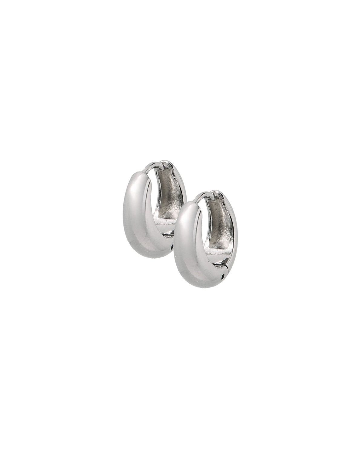 Huggie Earrings - Sunday Hoop Silver 12mm - LINNY CO WholesaleMetals