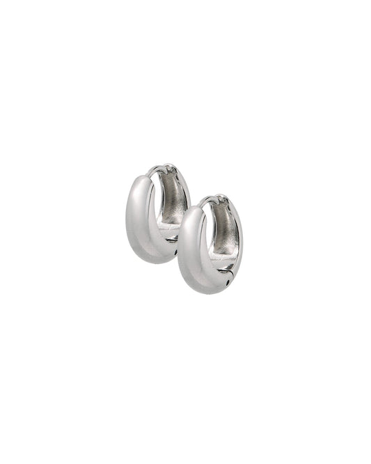 Huggie Earrings - Sunday Hoop Silver 12mm - LINNY CO WholesaleMetals