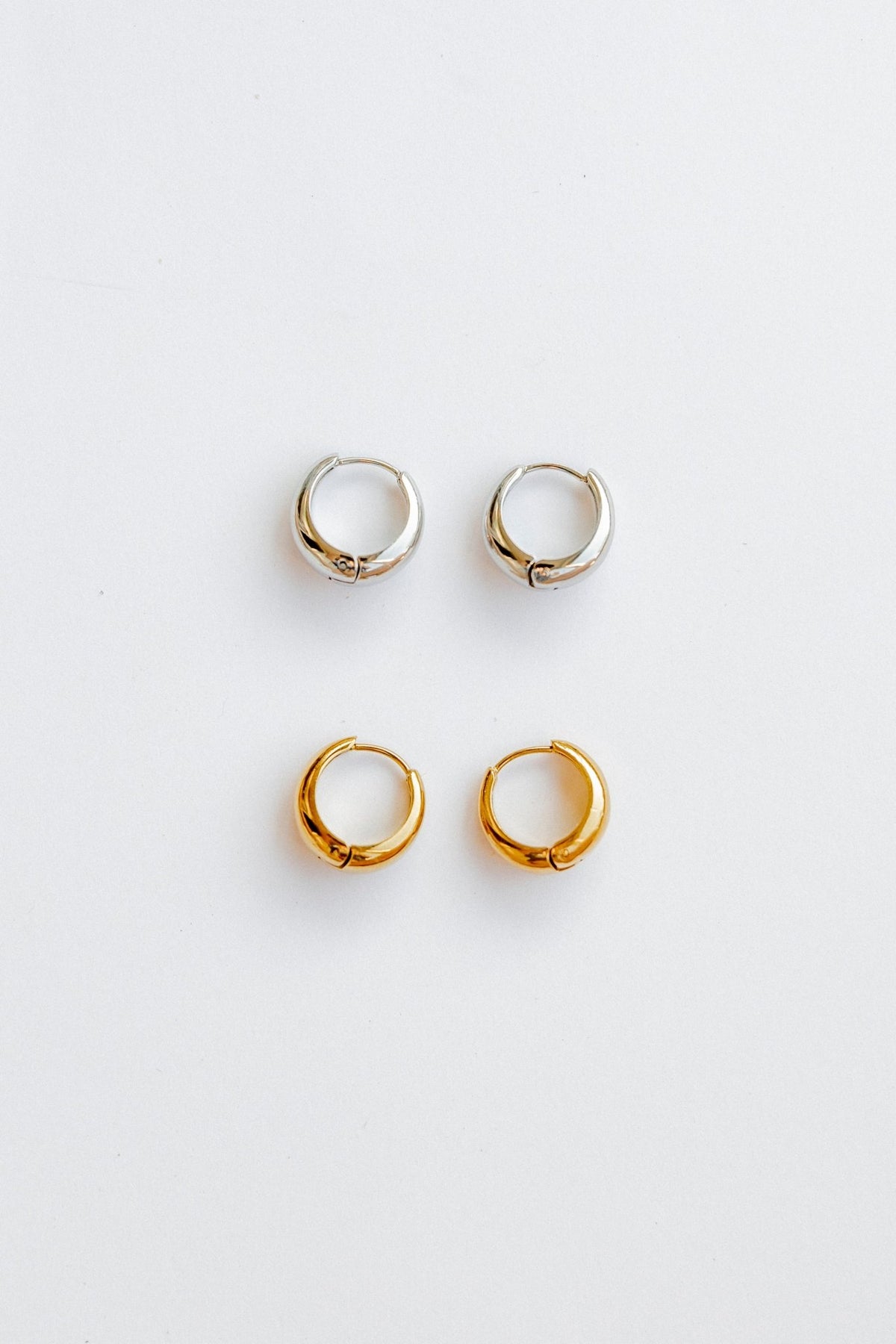 Huggie Earrings - Sunday Hoop Silver 12mm - LINNY CO WholesaleMetals