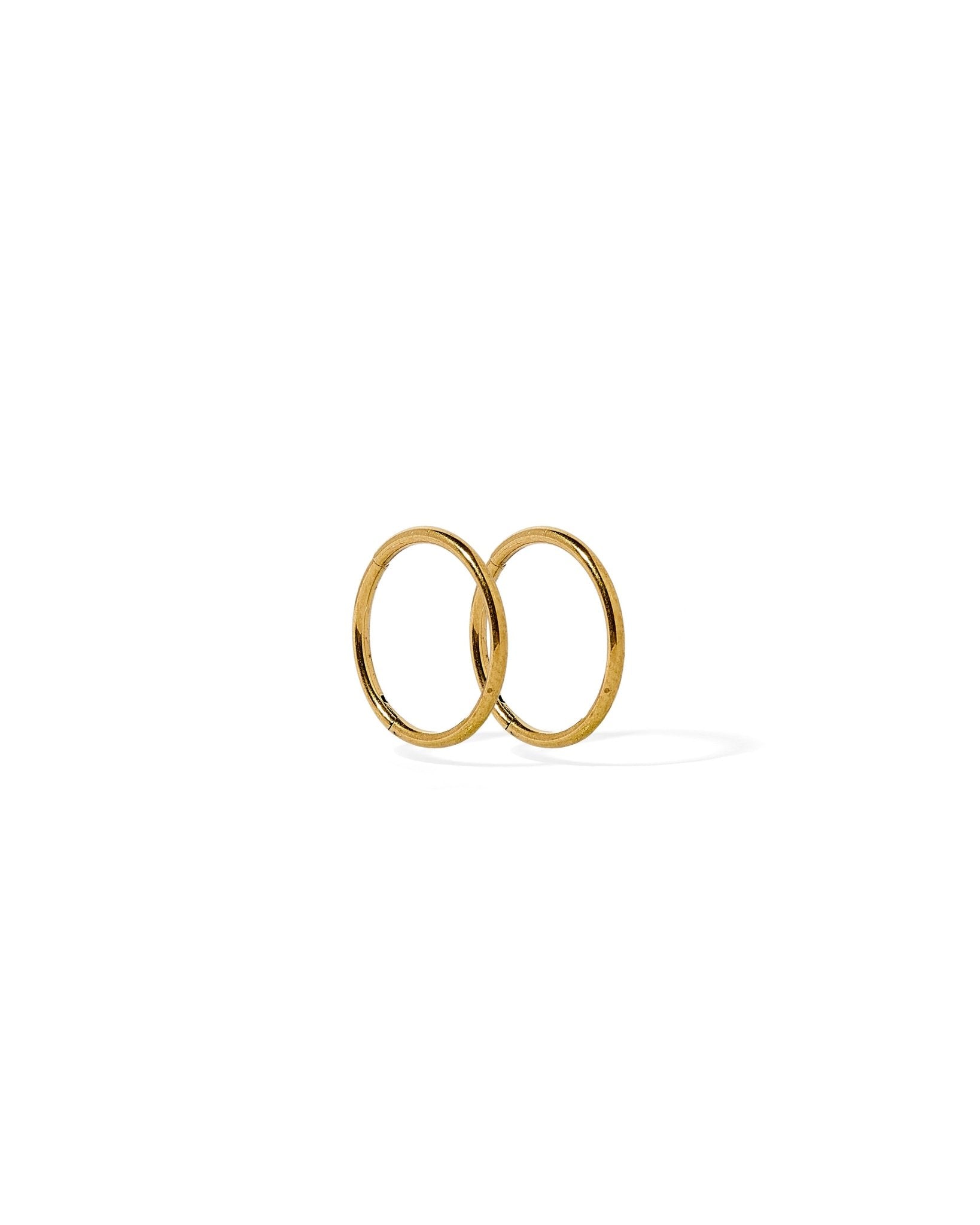 Huggie Infinity Hoop Earrings - Ava Gold 10mm - LINNY CO Wholesale