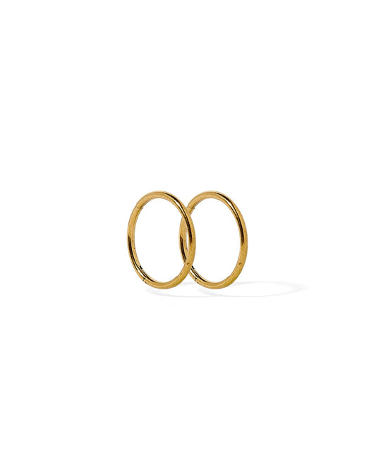 Huggie Infinity Hoop Earrings - Ava Gold 12mm - LINNY CO Wholesale