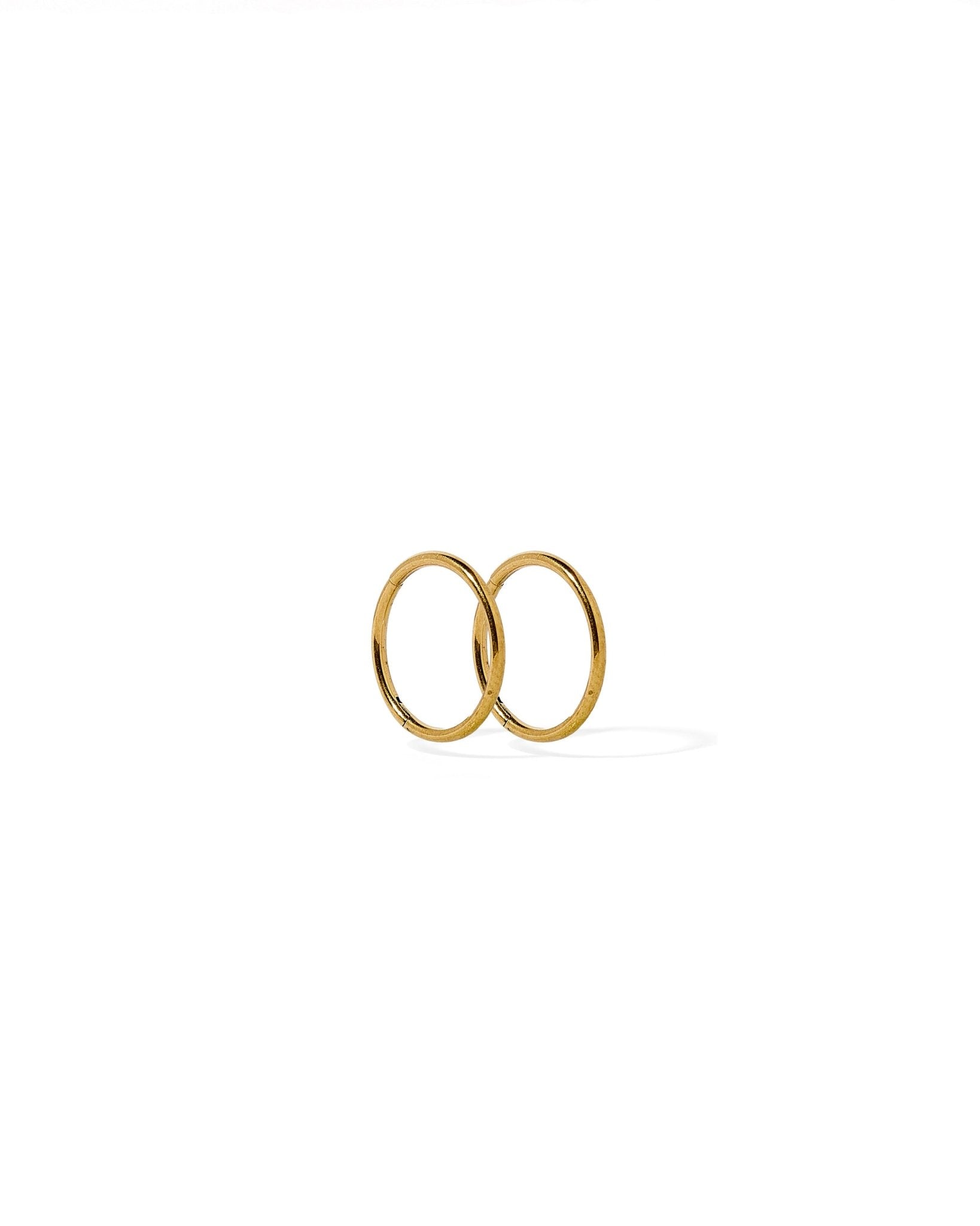 Huggie Infinity Hoop Earrings - Ava Gold 8mm - LINNY CO Wholesale