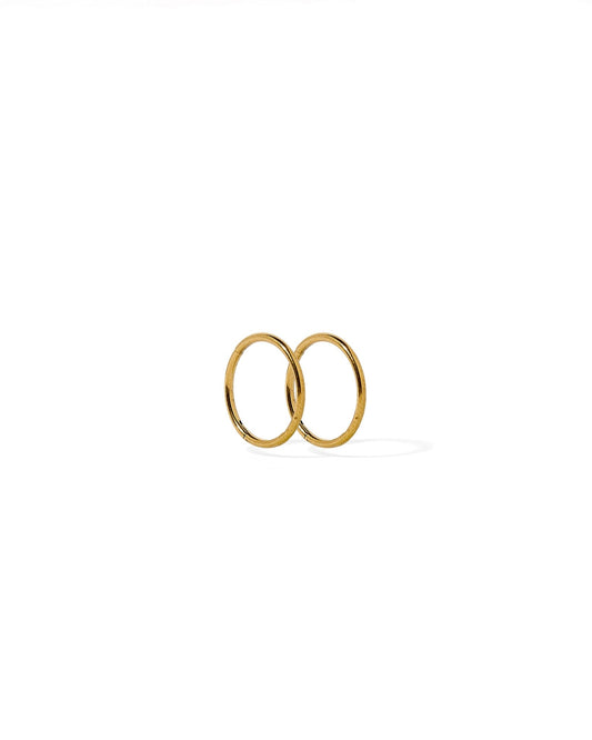 Huggie Infinity Hoop Earrings - Ava Gold 8mm - LINNY CO Wholesale